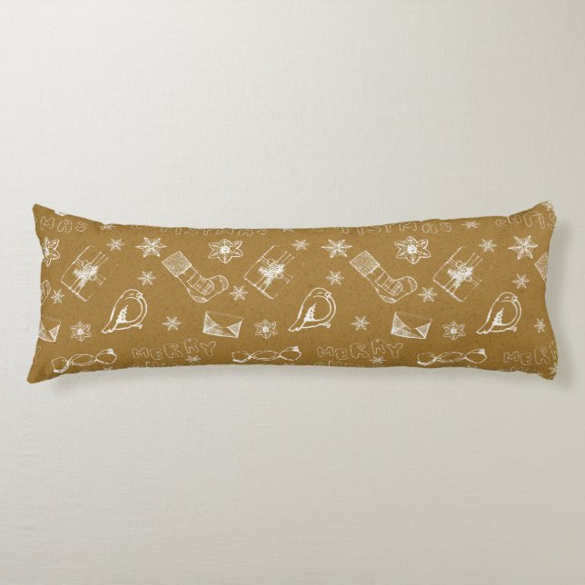 Coussins Longs Joyeux vintage motif de noël (Devant)