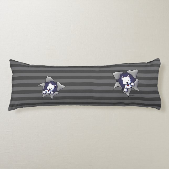 Coussins Longs KiniArt Westie BLAST (Devant)