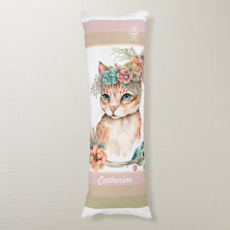 Coussins Longs Kitty Boho DBLside pastel Dieu aime chaque1 coutum
