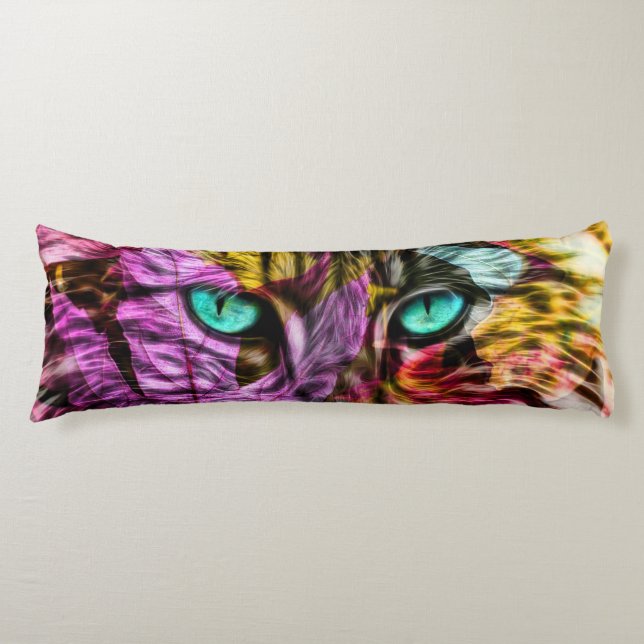 Coussins Longs Kitty Chat Kitten Design artistique (Devant)
