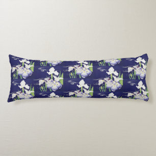 Coussins Longs Kogyo Tsukioka Irises, Art Fleur Japonais