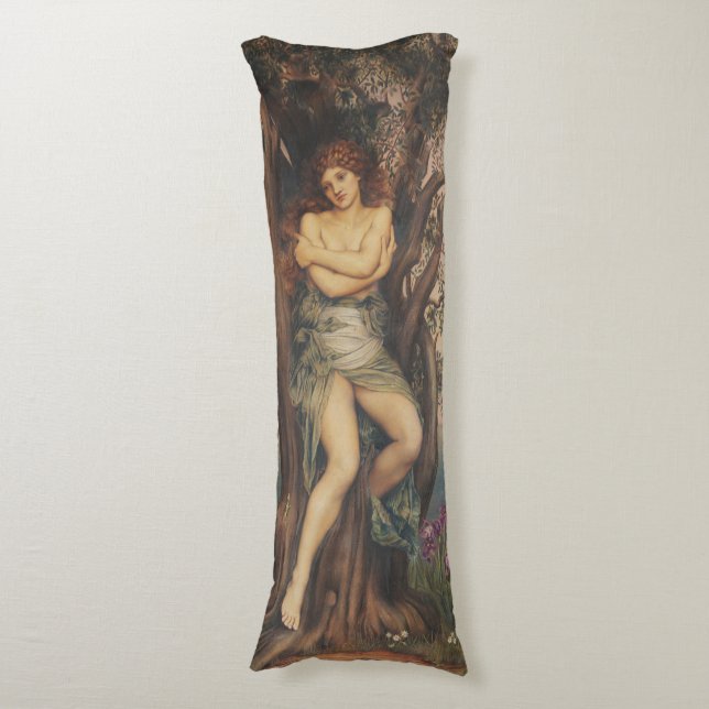 Coussins Longs La Dryade (Nymphe de l'Arbre) (par Evelyn De Morga (devant Vertical)
