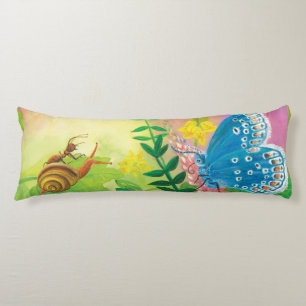 Coussins Longs La fourmi, l'escargot et le papillon bleu de Chapm