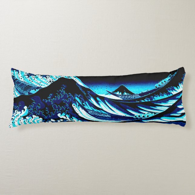 Coussins Longs La Grande Vague Deep Blue (Devant)