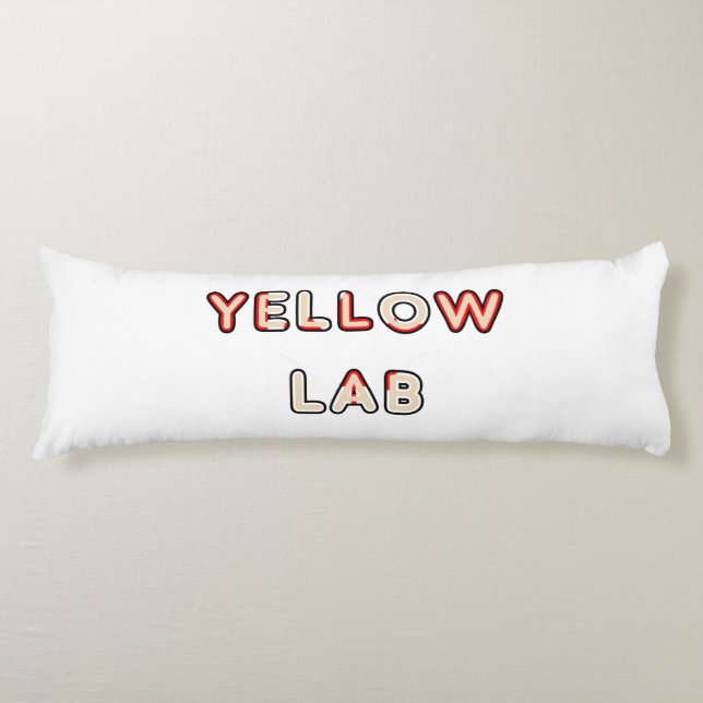 Coussins Longs labrador jaune Drapeau-canadien de nom (Devant)