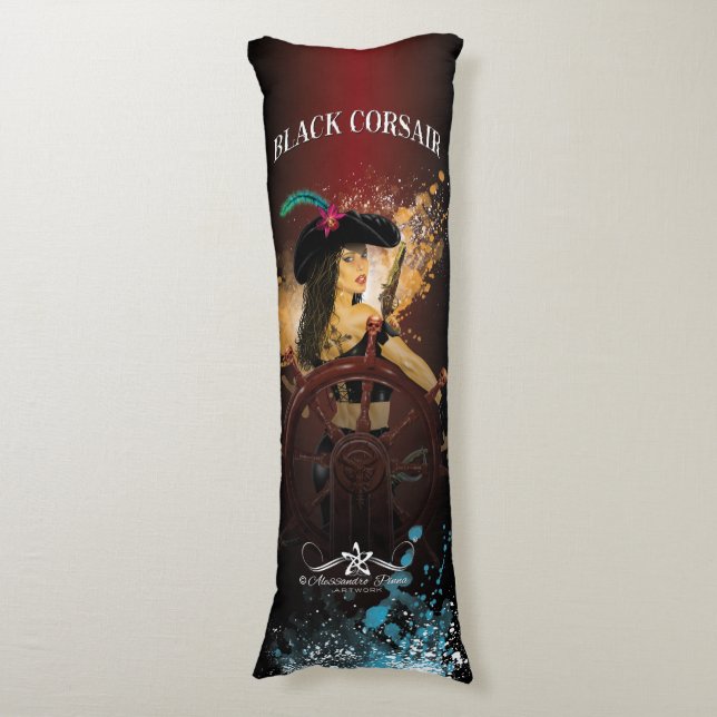 Coussins Longs Lady Black Corsair (Devant (Vertical))