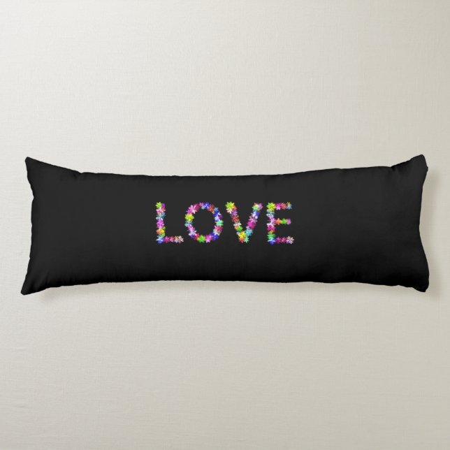 Coussins Longs L'amour sous toutes ses formes | Flore noire inspi (Devant)