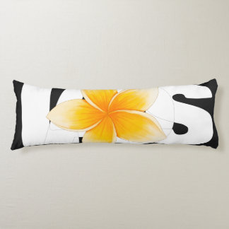 Coussins Longs Laos Amour Fleur de Frangipanier Noir et Blanc