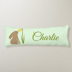 Coussins Longs Lapin de Pâques lapin et fleur de jonquille Person