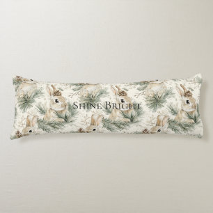 Coussins Longs Lapins de Noël Bunny Vert Menthe