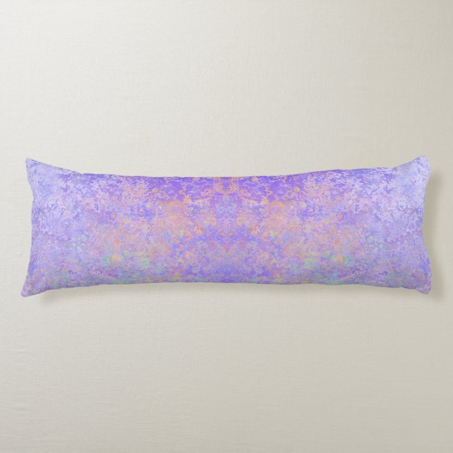 Coussins Longs Lavande psychédélique Purple Neon Pastel Abstrait (Devant)