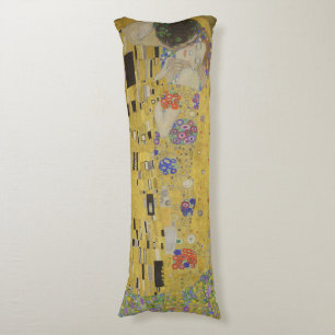 Coussins Longs Le Baiser, Peinture à l'huile Art Nouveau, Gustav 