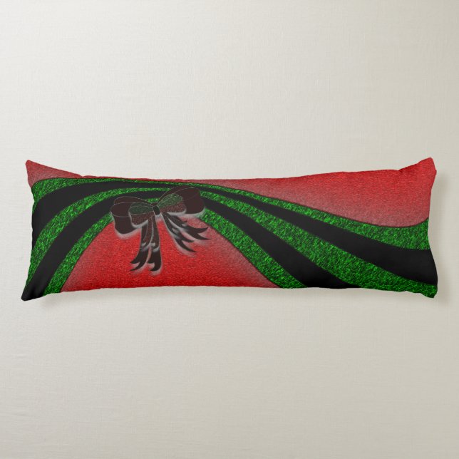 Coussins Longs Le Bow de Noël - (Devant)