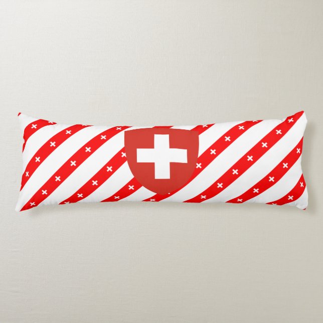 Coussins Longs Le Suisse barre le drapeau (Devant)