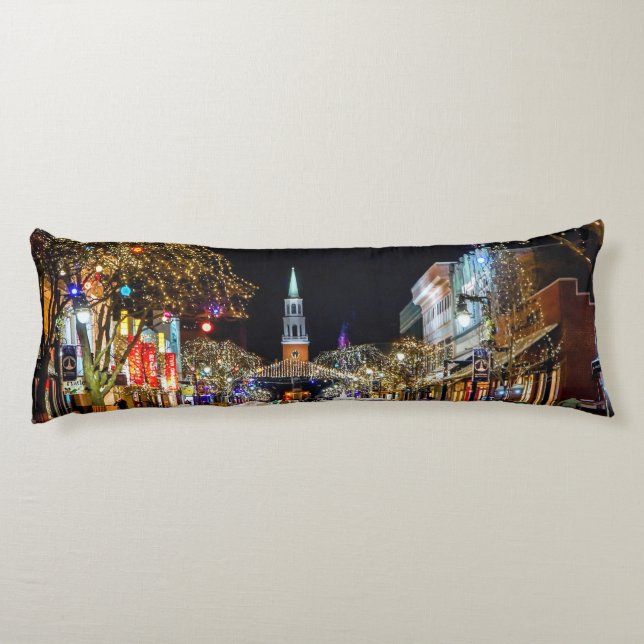 Coussins Longs L'église de Noël et la neige (Dos)