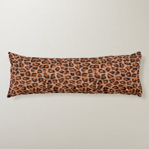 Coussins Longs Leopard Jaguar Chat fourrure Brown Motif-24609