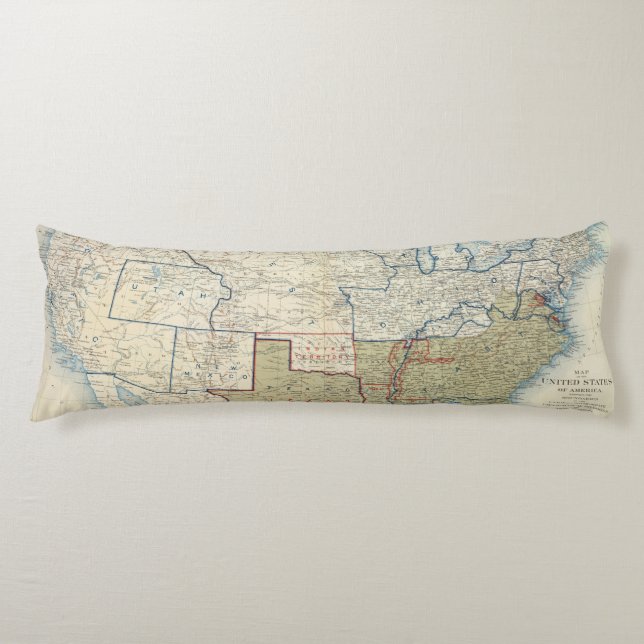 Coussins Longs Les Etats-Unis en juin 1861 (Devant)
