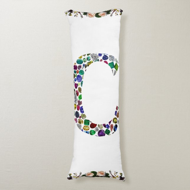 Coussins Longs LETTRE MONOGRAPHIQUE INITIALE C Tendance (Devant (Vertical))