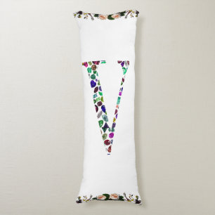 Coussins Longs Lettre V Monogramme