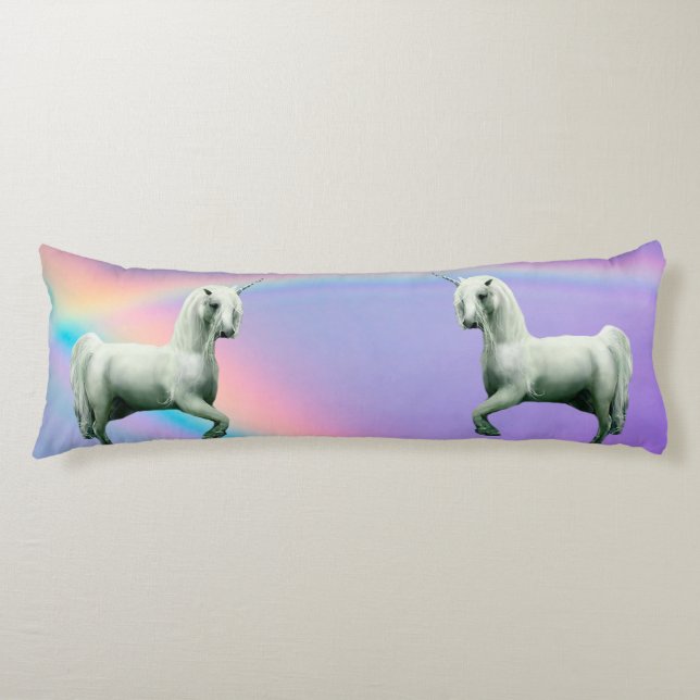 Coussins Longs Licorne et arc-en-ciel (Devant)
