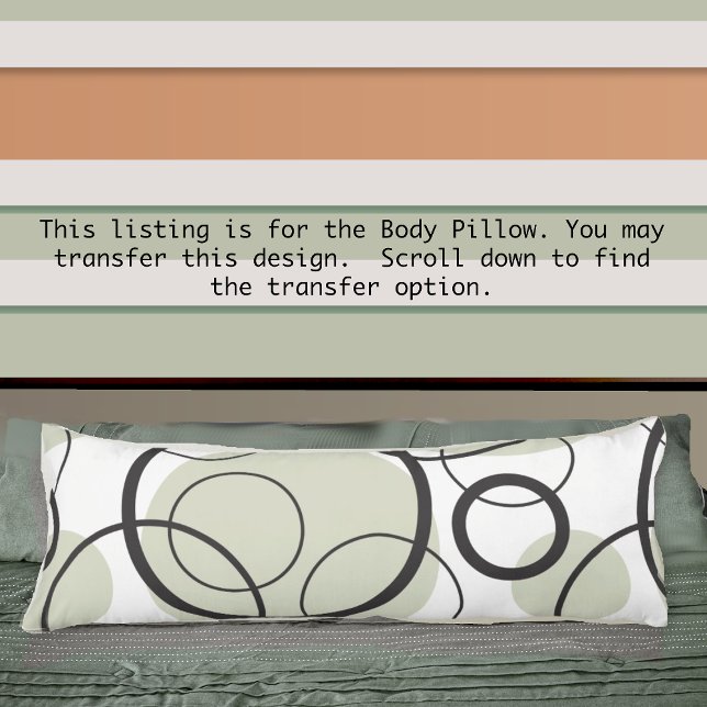 Coussins Longs Lien circulaire Abstrait géométrique Lien noir Sag (Créateur téléchargé)