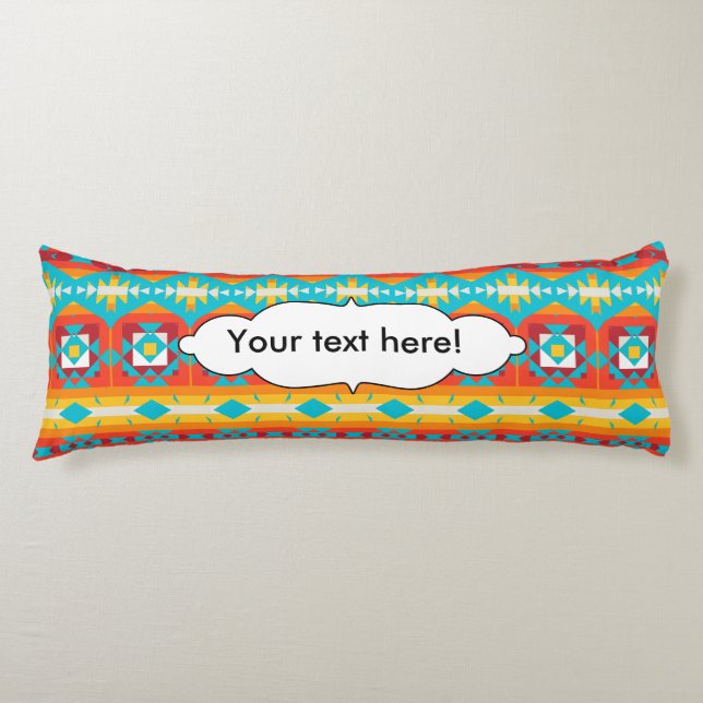 Coussins Longs Lignes de formes tribales (Devant)