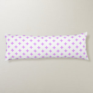 Coussins Longs Lilac polka croise sur blanc