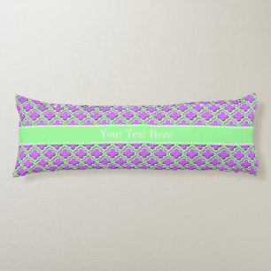 Coussins Longs Lilas, Vert Menthe Morrocan #5DS Monogramme du nom