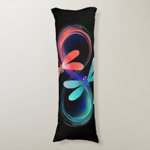 Coussins Longs L'infini avec des libellules lumineuses