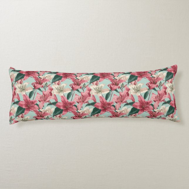 Coussins Longs Lis Décoration Botanique Design Romantique Nexk (Dos)