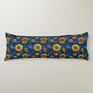 Coussins Longs Lit Fleur de Tournesol Moderne Ferme Romantique