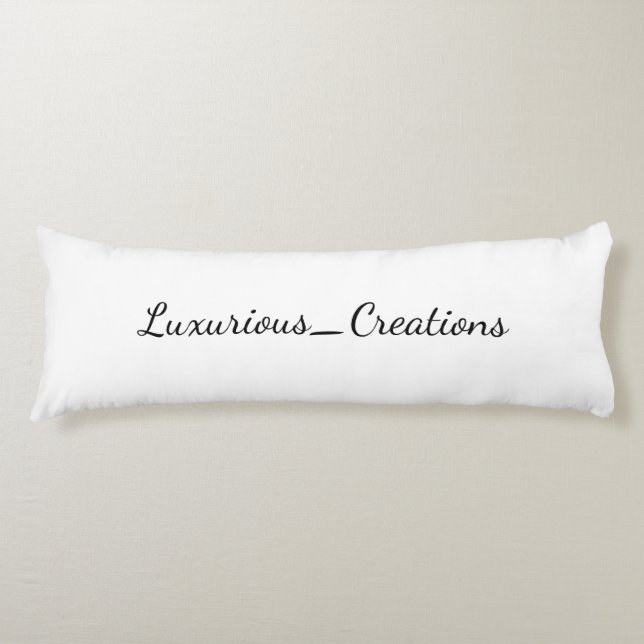 Coussins Longs Luxurious_Creations Lance Le logo de l'oreiller (Devant)