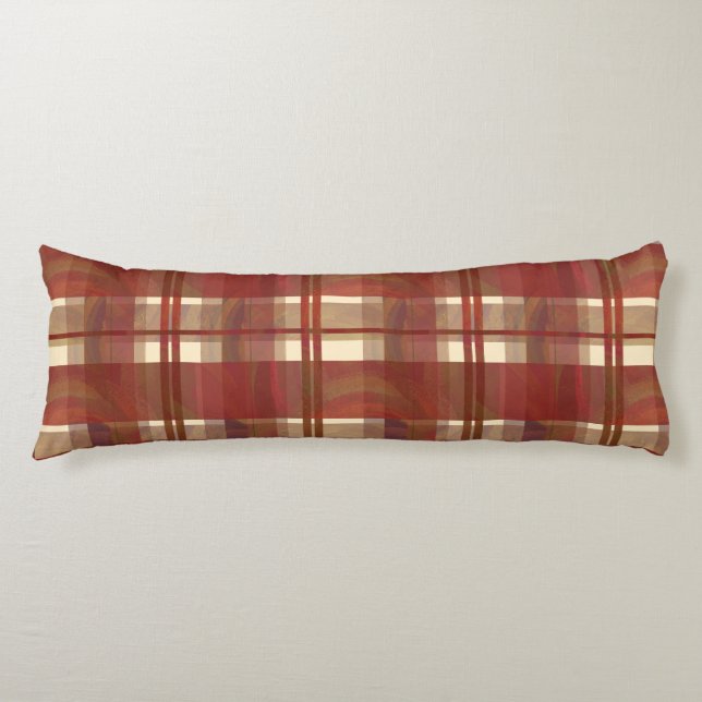 Coussins Longs Madras Plaid Fall Red (Devant)