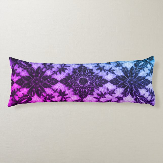 Coussins Longs Magenta Lacework Chic (Devant)