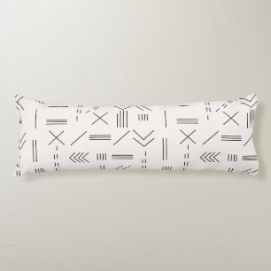 Coussins Longs Magnifique motif géométrique moderne noir et blanc