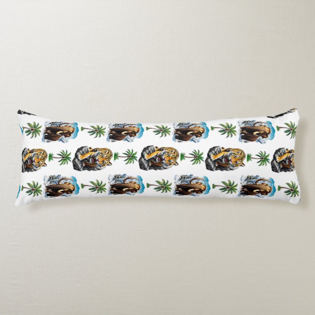 Coussins Longs Mammoth Sabertooth Tiger âge de glace Conception M (Devant)