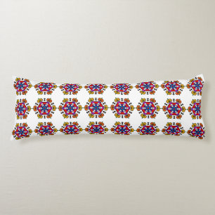 Coussins Longs Mandala de citrouille d'Halloween