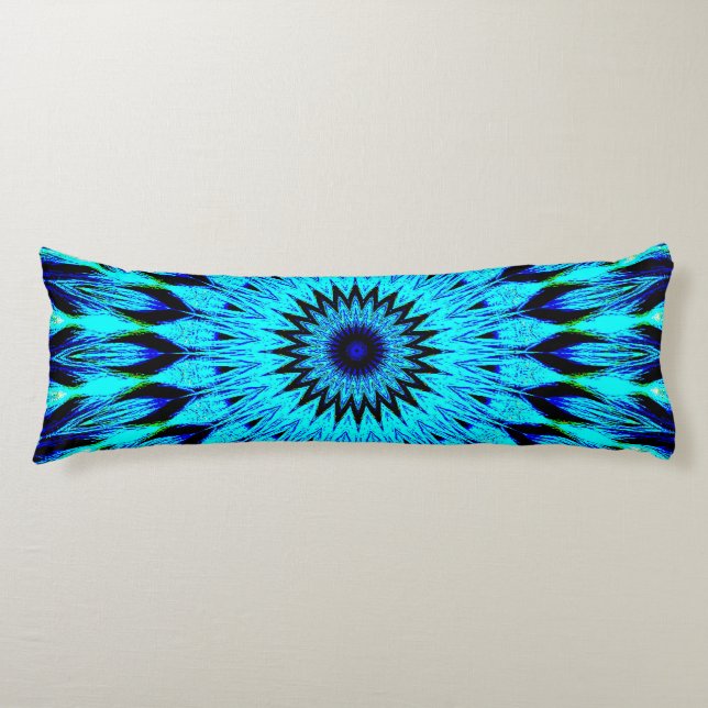 Coussins Longs Mandala de cristal (Devant)