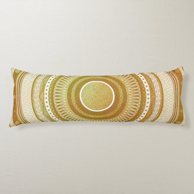 Coussins Longs Mandala doré et pailletton (Devant)