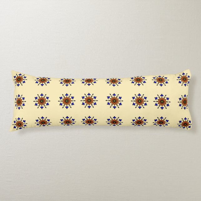 Coussins Longs Mandala floral sans couture (Devant)