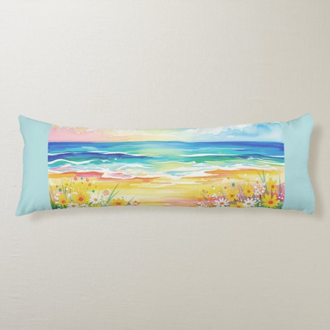 Coussins Longs Manta playa de mi vida  (Devant)