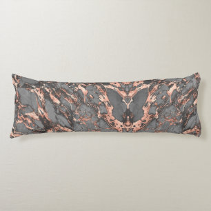 Coussins Longs Marbre rose gris or design moderne