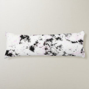 Coussins Longs Marbre Rose Noir Blanc Peinture Éclaboussure Abstr