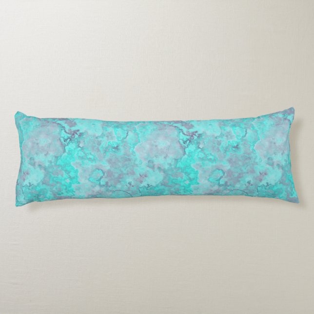 Coussins Longs Marbre turquoise Abstrait (Dos)