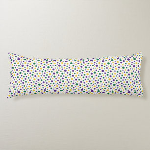 Coussins Longs Mardi Gras coloré à pois