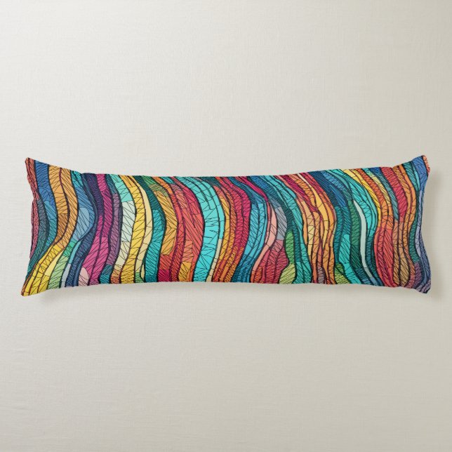 Coussins Longs Marée mosaïque (Devant)