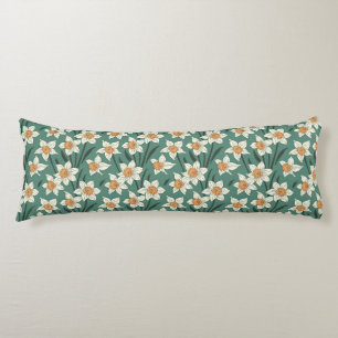 Coussins Longs Marguerites Florales Printemps Été