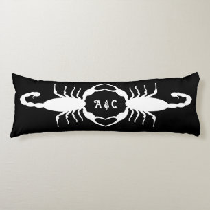 Coussins Longs Mariage blanc gothique Scorpions personnalisés Mon