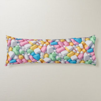 Coussins Longs Marshmallow abstrait