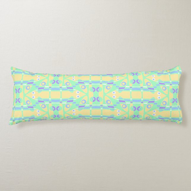 Coussins Longs Mazipoodles Leapfrog - Jaune Vert Bleu Violet (Devant)
